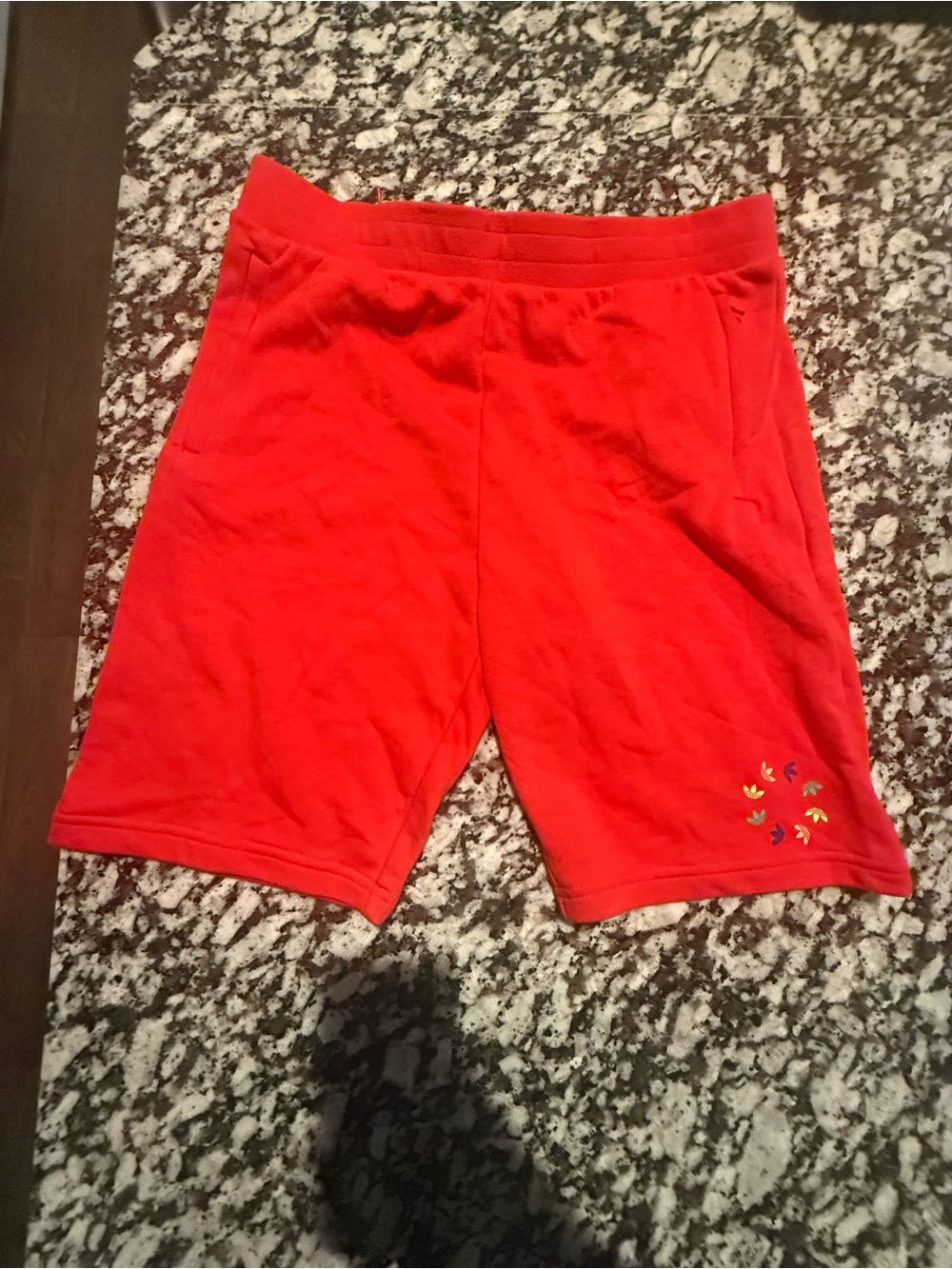 adidas Red Kids Athletic Shorts with Subtle Logo Detail